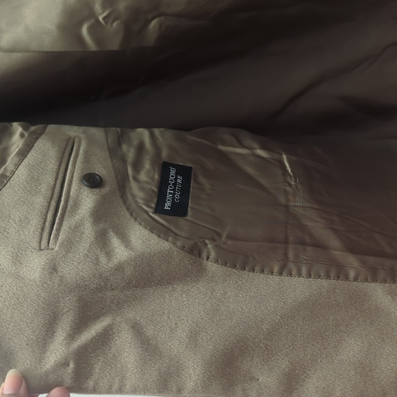 Pronto Uomo Couture Tan 72% Wool And Cashmere Sport Coat - Picture 4 of 8